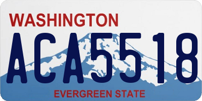 WA license plate ACA5518