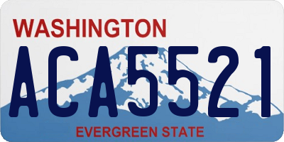 WA license plate ACA5521