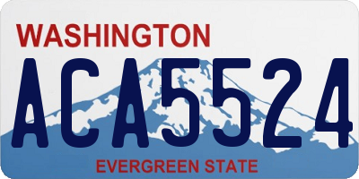 WA license plate ACA5524