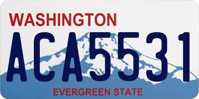 WA license plate ACA5531