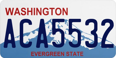 WA license plate ACA5532