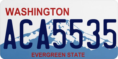 WA license plate ACA5535