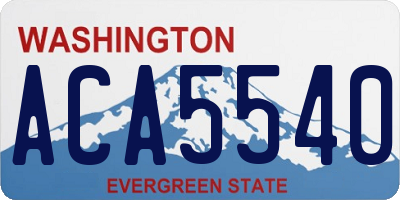 WA license plate ACA5540