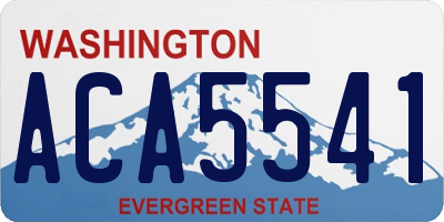 WA license plate ACA5541