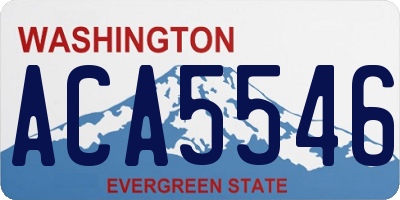 WA license plate ACA5546