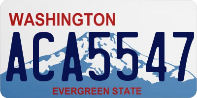 WA license plate ACA5547