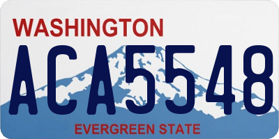 WA license plate ACA5548