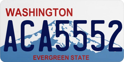 WA license plate ACA5552