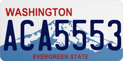 WA license plate ACA5553