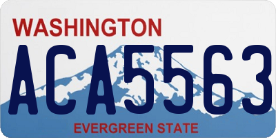 WA license plate ACA5563