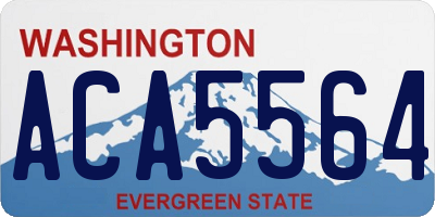 WA license plate ACA5564