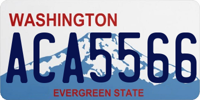 WA license plate ACA5566