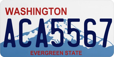 WA license plate ACA5567
