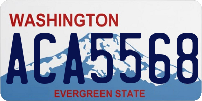 WA license plate ACA5568