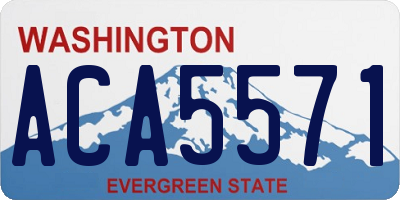 WA license plate ACA5571