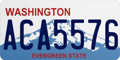 WA license plate ACA5576