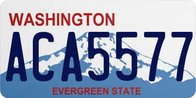 WA license plate ACA5577