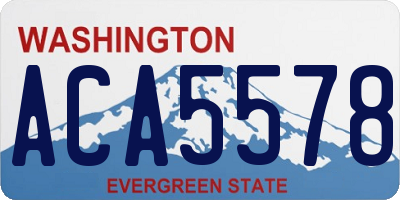 WA license plate ACA5578