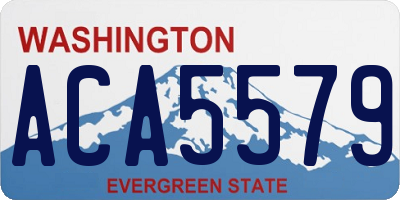 WA license plate ACA5579