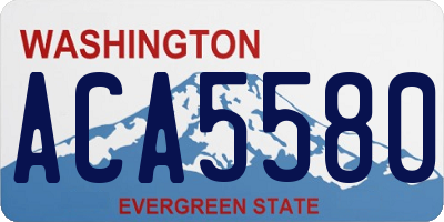 WA license plate ACA5580