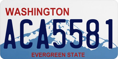 WA license plate ACA5581