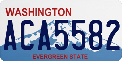 WA license plate ACA5582