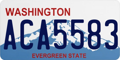 WA license plate ACA5583