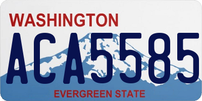 WA license plate ACA5585