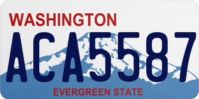 WA license plate ACA5587