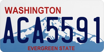 WA license plate ACA5591