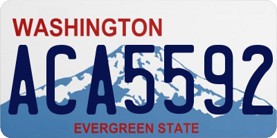 WA license plate ACA5592