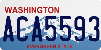 WA license plate ACA5593