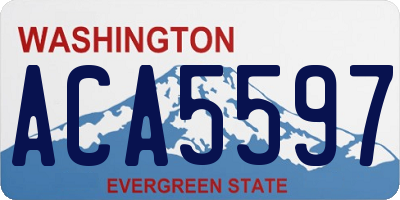 WA license plate ACA5597