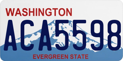 WA license plate ACA5598