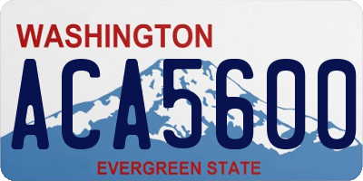 WA license plate ACA5600