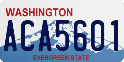 WA license plate ACA5601