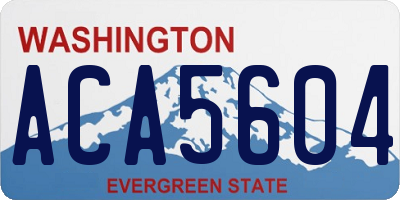 WA license plate ACA5604