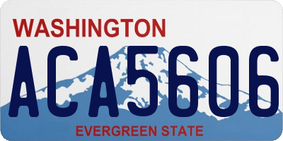 WA license plate ACA5606