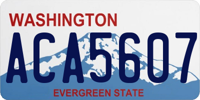 WA license plate ACA5607