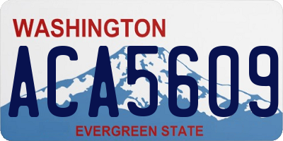 WA license plate ACA5609