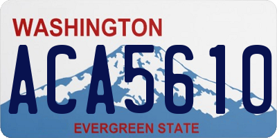 WA license plate ACA5610
