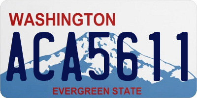 WA license plate ACA5611