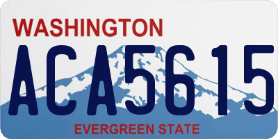 WA license plate ACA5615