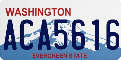 WA license plate ACA5616