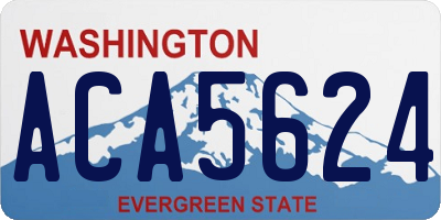 WA license plate ACA5624