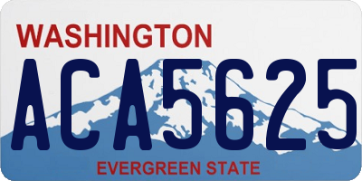 WA license plate ACA5625