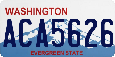 WA license plate ACA5626