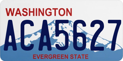 WA license plate ACA5627