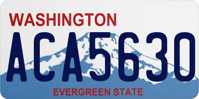 WA license plate ACA5630
