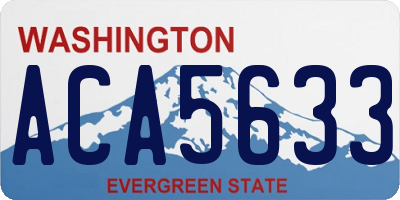 WA license plate ACA5633
